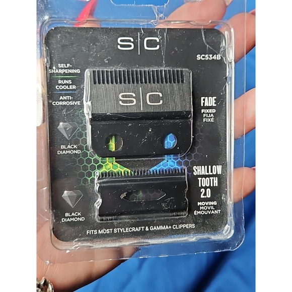 StyleCraft Fixed Fade Blade w/Shallow 2.0 Cutter Set #SC534B Black Diamond New - Picture 4 of 4